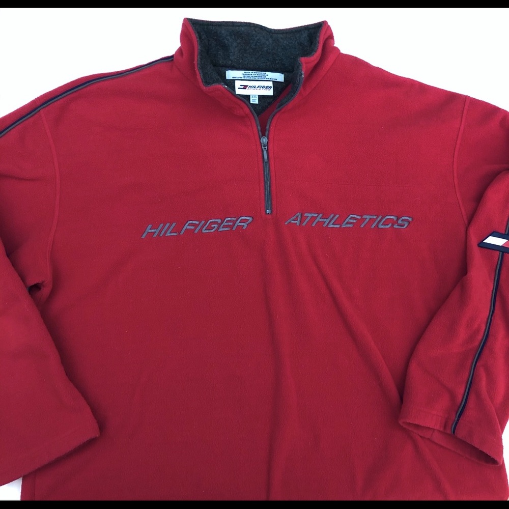 90s Tommy Hilfiger Athletics Fleece Pullover XXL